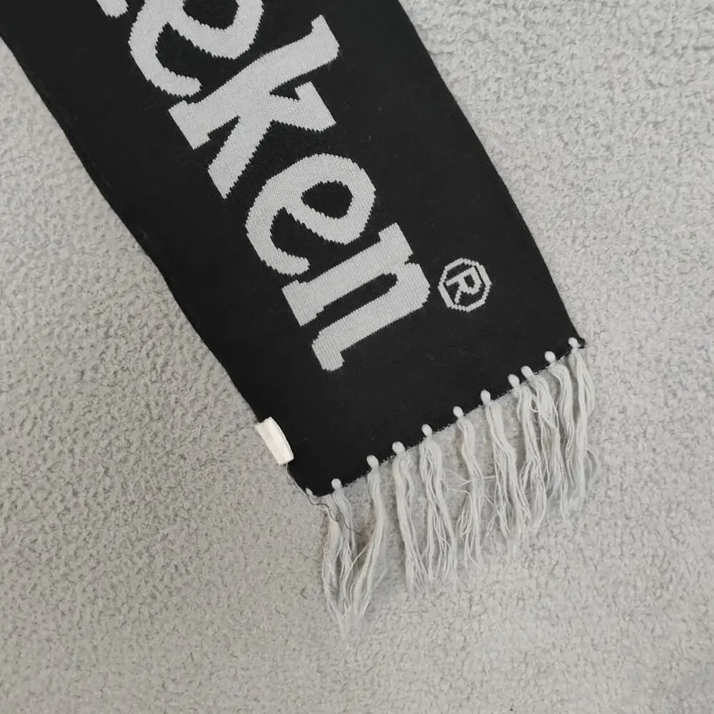 Heineken Scarf Black Silver Las Vegas Raiders Colors Ale Bet Alcohol Winter 60